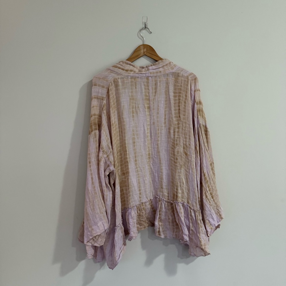 Free people Sasha lavender tie dye kimono Cardigan Bohemian Flowy - Picture 10 of 16